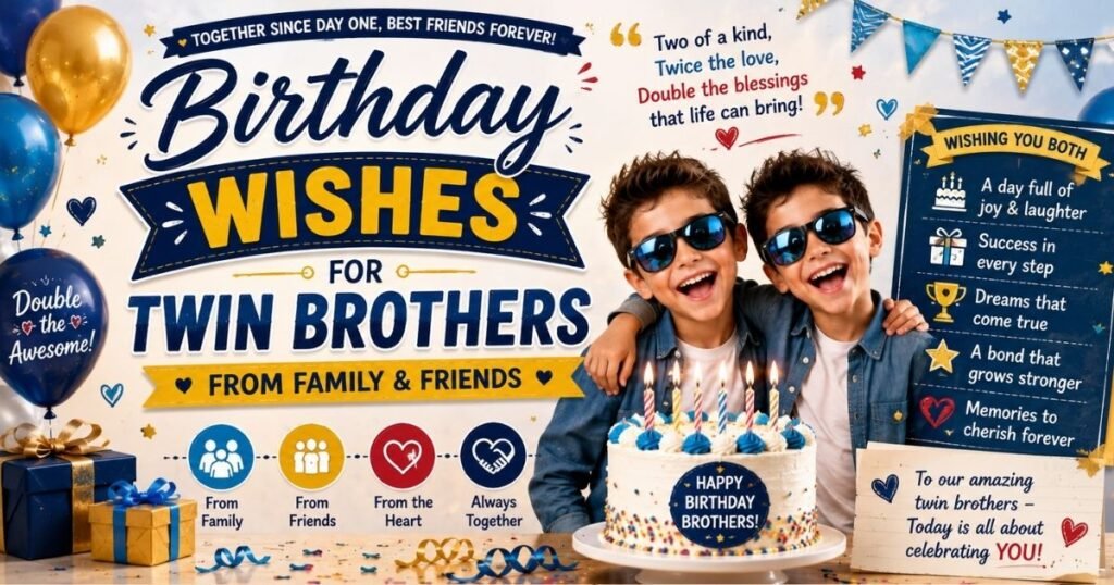 Birthday Wishes for Twin Brothers from Family