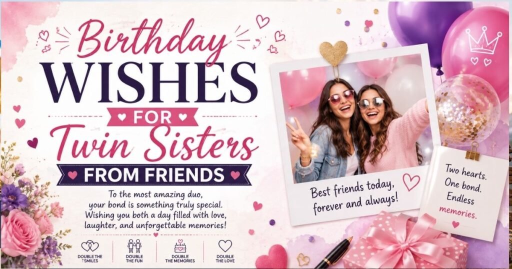 Birthday Wishes for Twin Sisters from Friends
