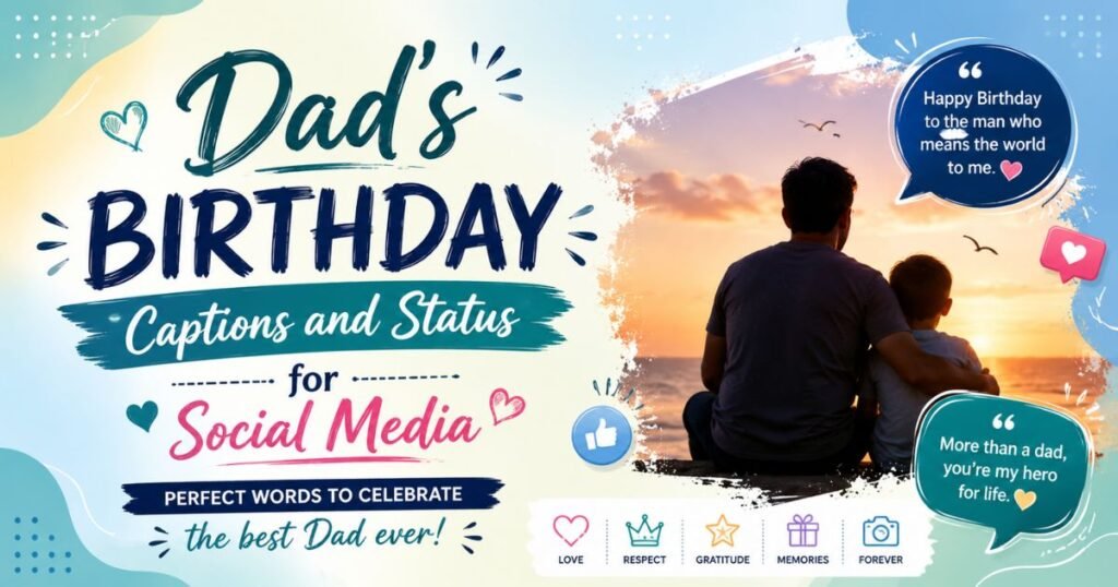 Dad's Birthday Captions and Status for Social Media