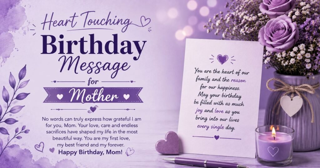 Heart Touching Birthday Message for Mother