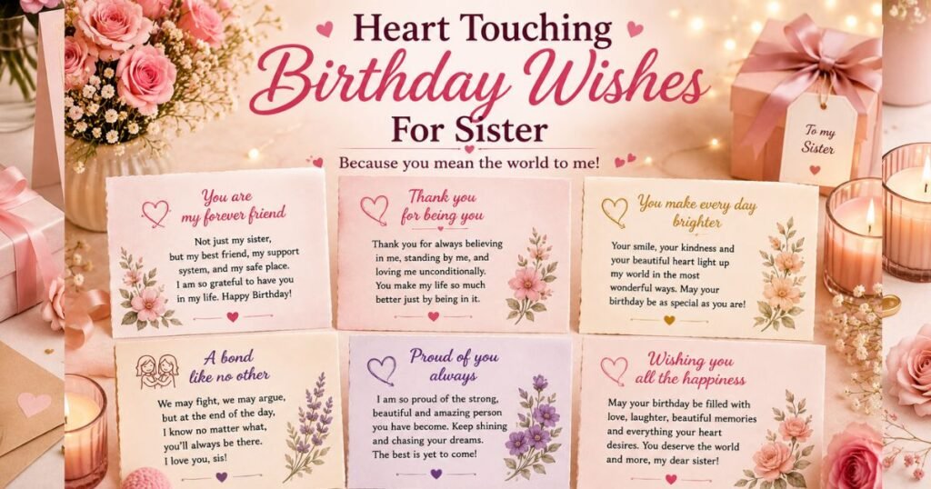 Heart Touching Birthday Wishes For Sister