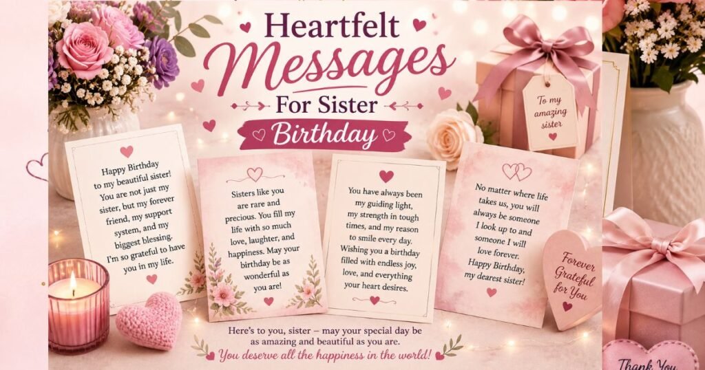 Heartfelt Messages For Sister Birthday