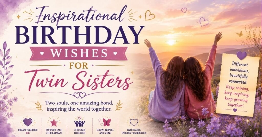 Inspirational Birthday Wishes for Twin Sisters