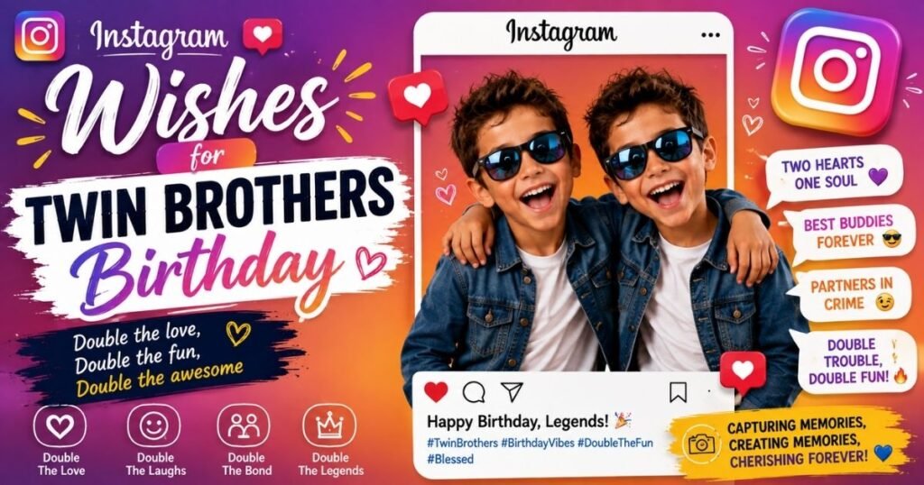 Instagram Wishes for Twin Brothers Birthday