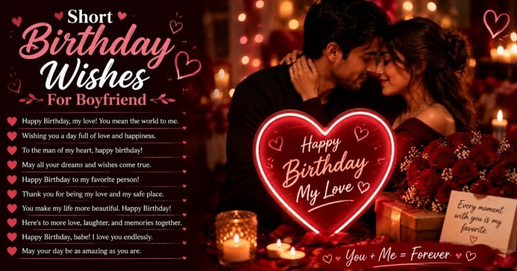 Short Birthday Wishes For Boyfriend