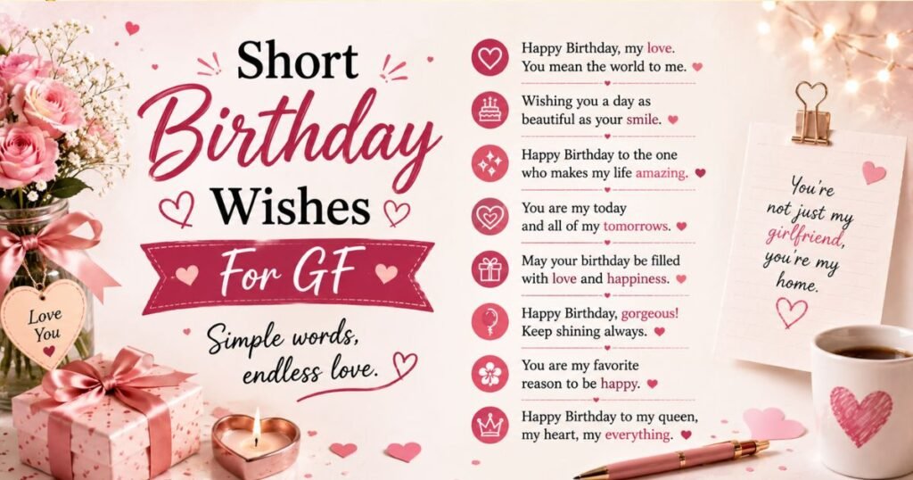 Short Birthday Wishes For GF
