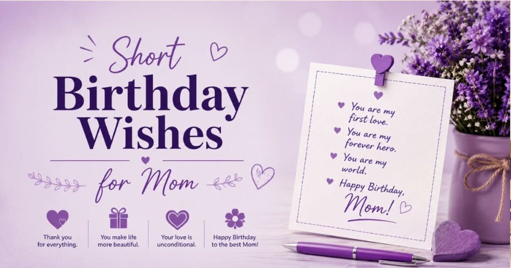 Short Birthday Wishes for Mom