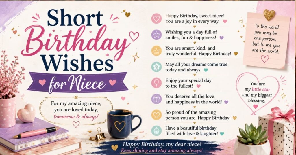 Short Birthday Wishes for Niece