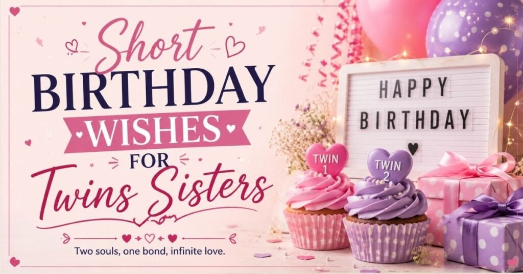 Short Birthday Wishes for Twins Sisters