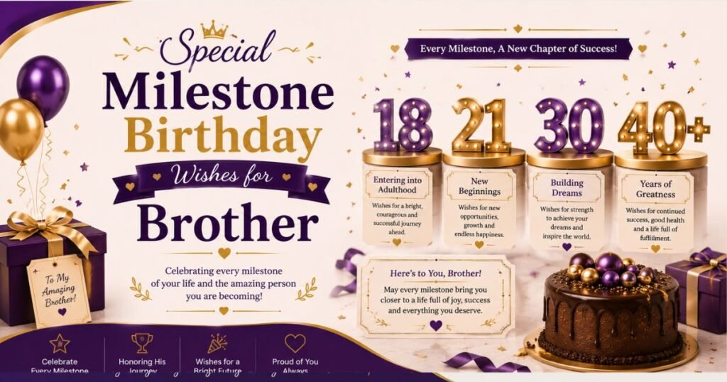 Special Milestone Birthday Wishes for Brother