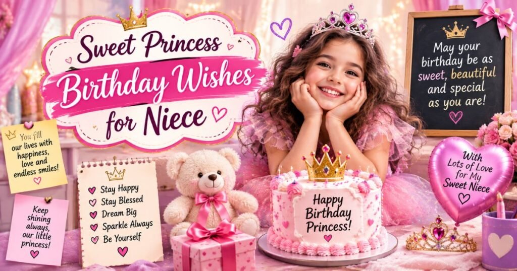 Sweet Princess Birthday Wishes for Niece