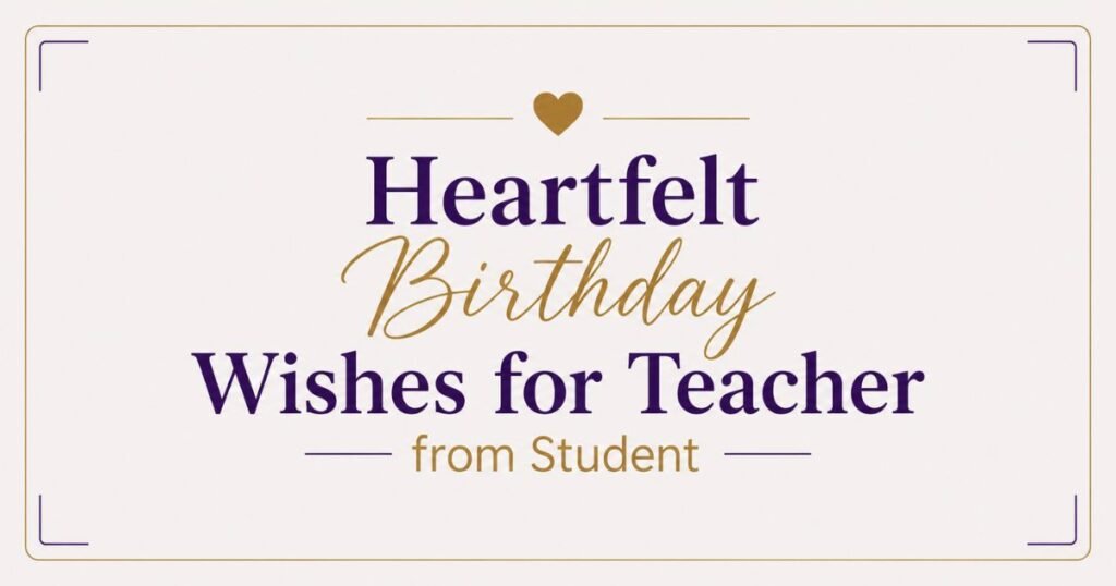 favourite teacher heart touching birthday wishes for teacher