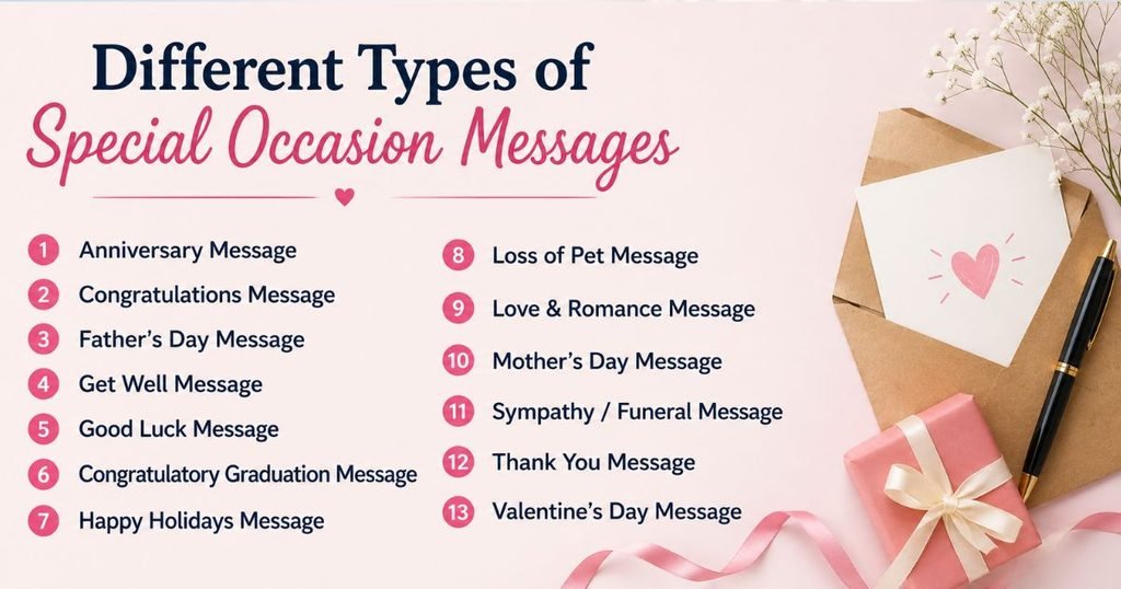 Different Types of Special Occasion Messages