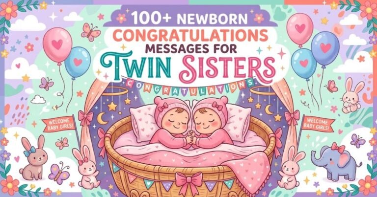 Newborn Congratulations Messages for Twin Sisters